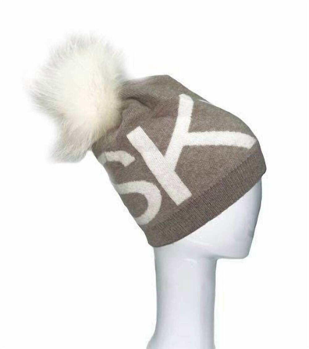 NEW LINDA RICHARDS women's wool ski hat in taupe
